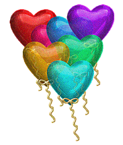 Gif animé coeur ballons